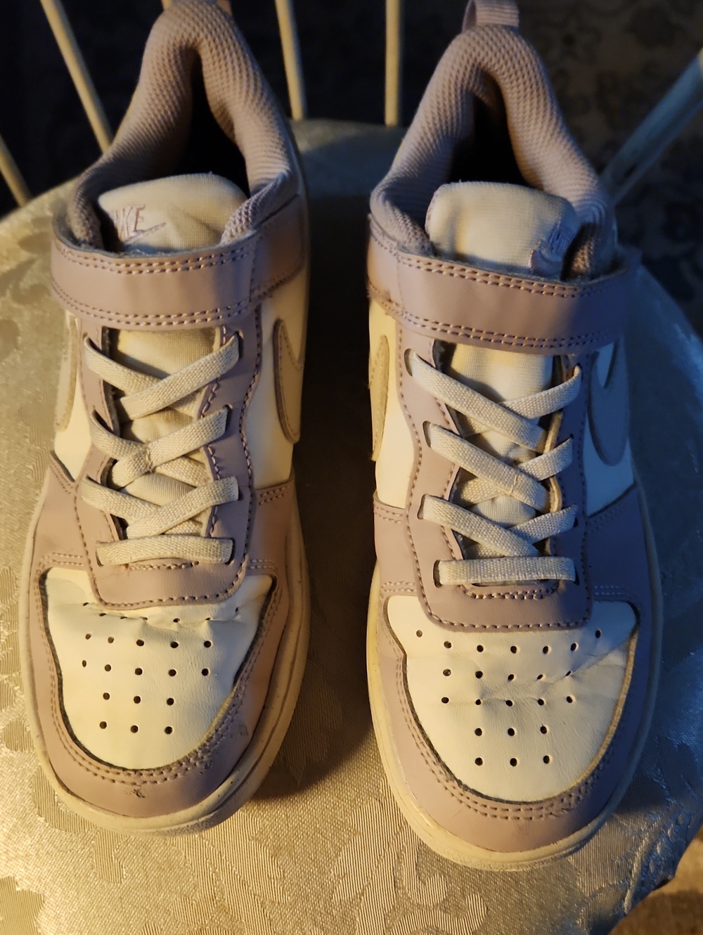 Kids Athletic Sneakers - Light Pink and White